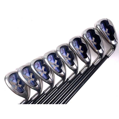 Callaway X-18 Gems Iron Set 4-PW+SW 45g Ladies RH Undersize Grips