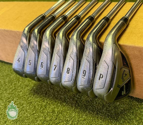 Used RH Callaway Big Bertha Irons 4-PW 80g Stiff Flex Steel Golf Club Set