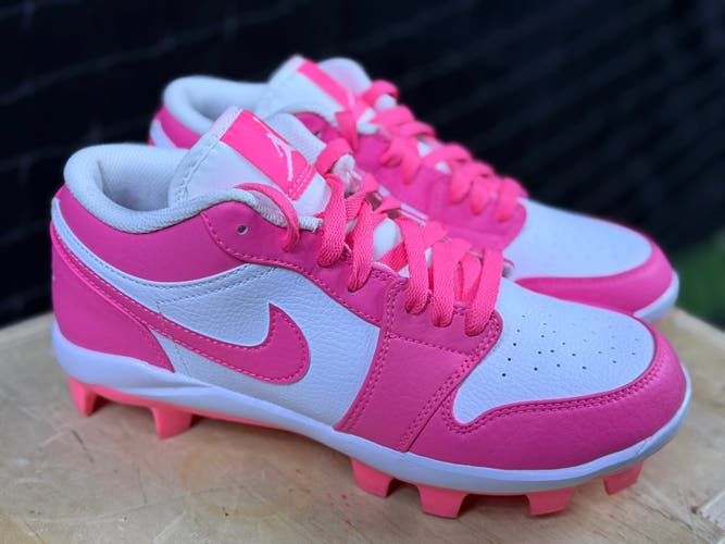 Pink Men's Size M 7.0 (W 8.0) Air Jordan Low Top Molded Cleats (New)