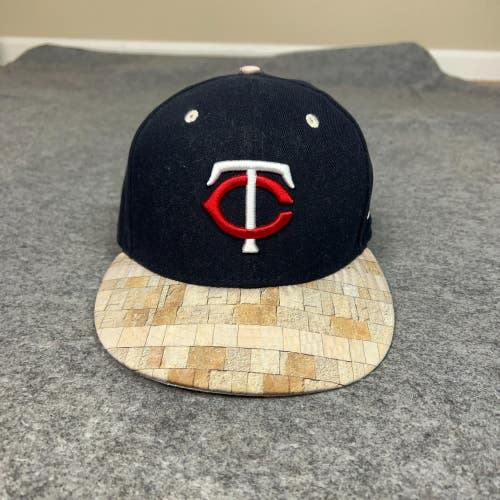 Minnesota Twins Hat 7 Blue Beige Fitted New Era 59Fifty Baseball Cap Sports