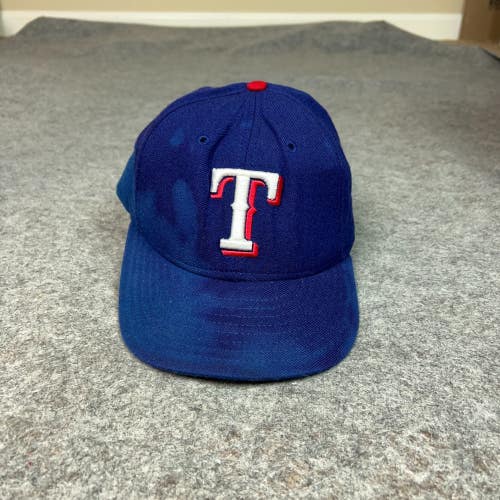 Vtg Texas Rangers Mens Hat Cap 7 1/8 Blue Wool 59Fifty Diamond Collection USA