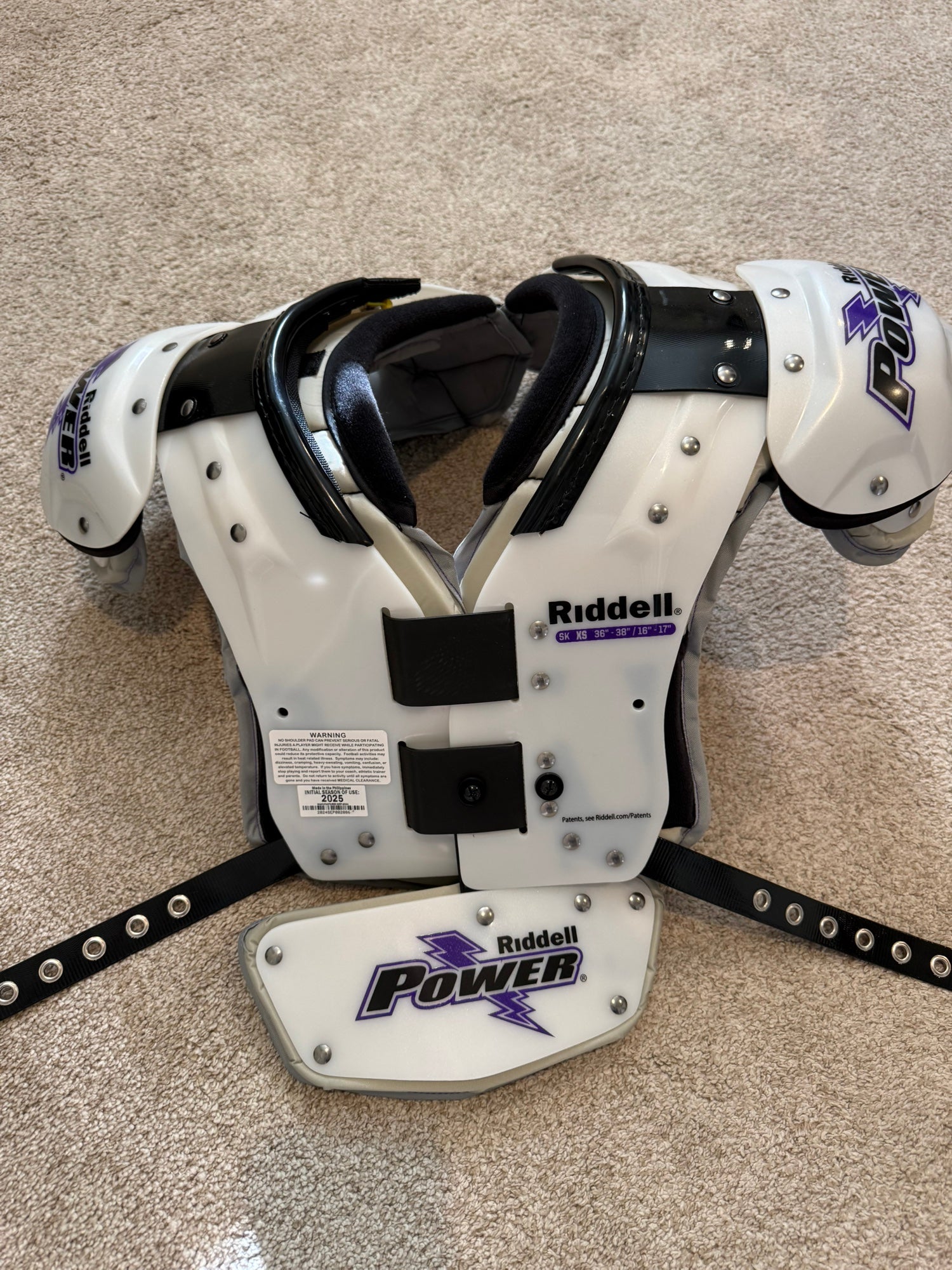 XS Adult Riddell Power SPK Shoulder Pads (New) | SidelineSwap
