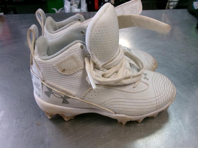 Used Under Armour BRYCE HARPER BB/SB Cleats Silver Youth 11.0 11868-S000071935