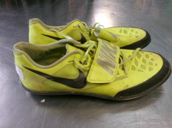Used Nike THROWING SHOE Track & Field Cleats Adult Yellow Senior 11 11868-S000072004