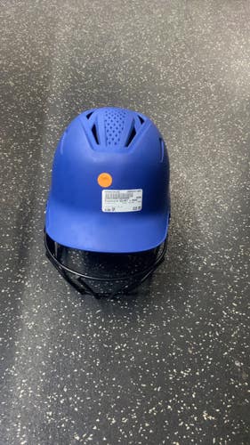 Used Evoshield HELMET + MASK Batting Helmet w/Mask Royal Blue SM 11831-S000034142