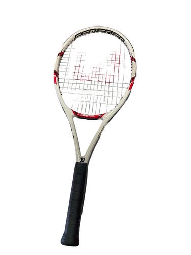 Used Wilson FEDERER 100 Adult Tennis Racquet White 4 1/4" 11859-S000033731