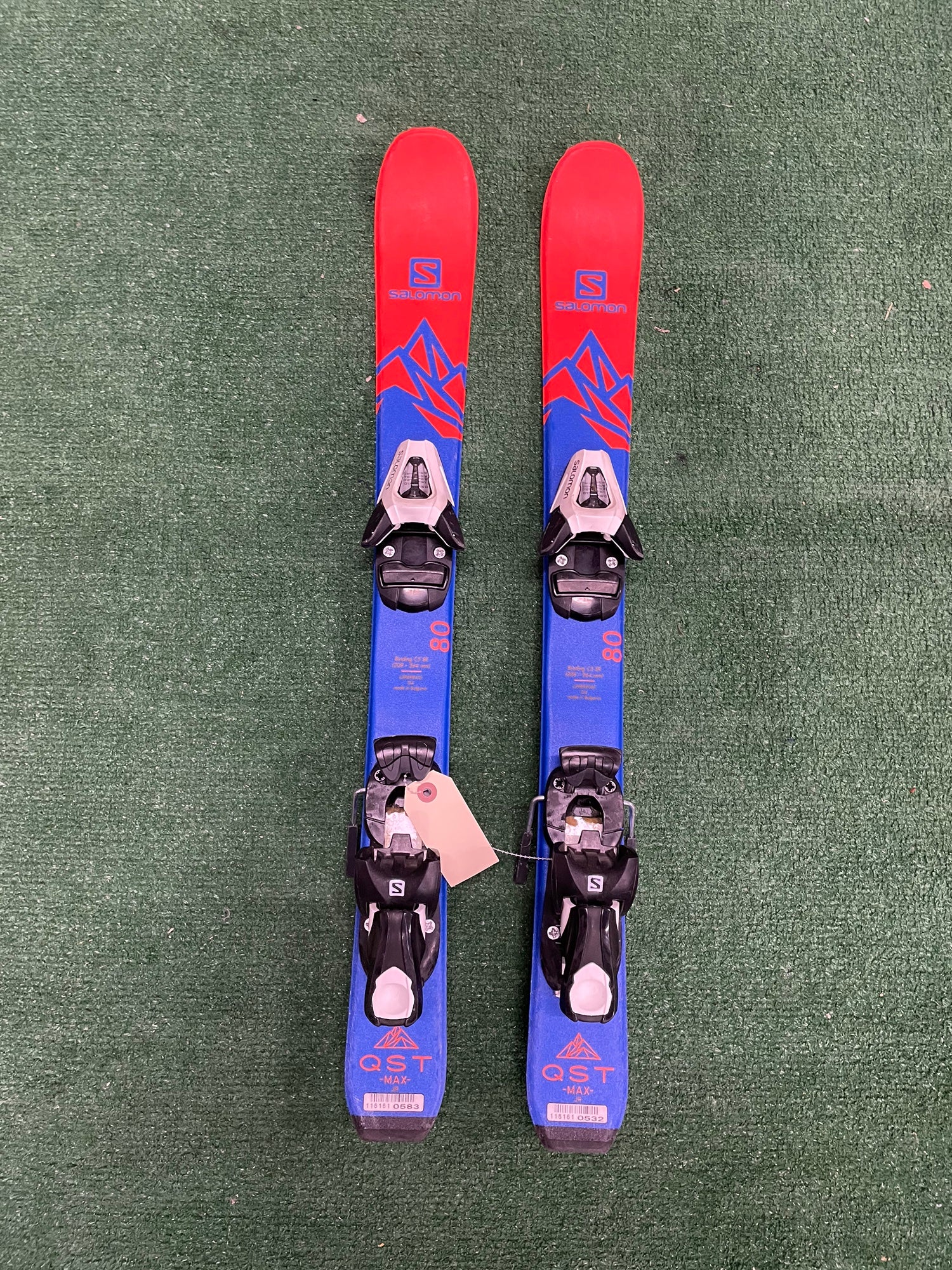 Kid's Salomon QST Max Jr 80 cm Skis With Bindings (Used