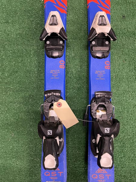 Kid's Salomon QST Max Jr 80 cm Skis With Bindings (Used