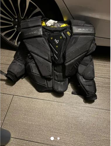 Large Bauer Shadow Goalie Chest Protector Pro Stock (Used)