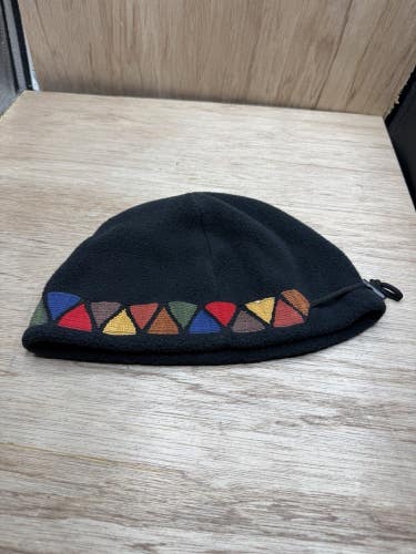 Vintage Shred Alert Polartec Fleece Beanie Multicolor Tribal Design OSFA 90s USA