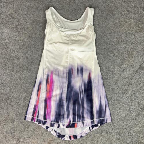 Lululemon Tank Top Womens 2 White Purple Racerback Athletic Run for Your Money
