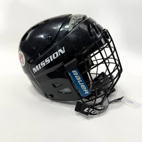Used Black Mission M15 Helmet With Cage | Junior Small | J151