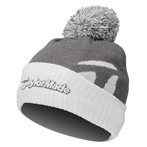 Taylor Made Bobble Beanie (Charcoal Heather, One Size) Golf Hat 2023 NEW