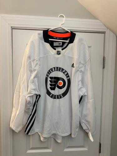 New With Tags Philadelphia Flyers White Goalie Cut Practice Jersey