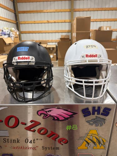 2 USED RIDDELL SPEED FOOTBALL HELMETS