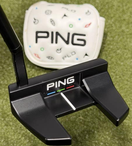 PING 2023 PLD Milled Prime Tyne 4 Stealth Black Mallet Putter 35" w/ Cover NICE!