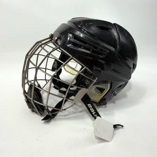 Used Black Bauer Re-akt Helmet With Cage | Senior Medium | J147