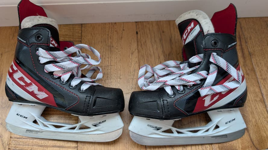 Black CCM JetSpeed FT485 Hockey Skates Regular Width 12.5 (Used)