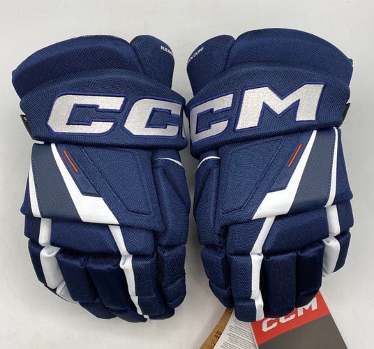 NEW CCM Tacks XF Gloves, Navy/White, 14"