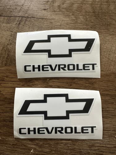 Pair of Chevy Helmet Decals For a White Helmet