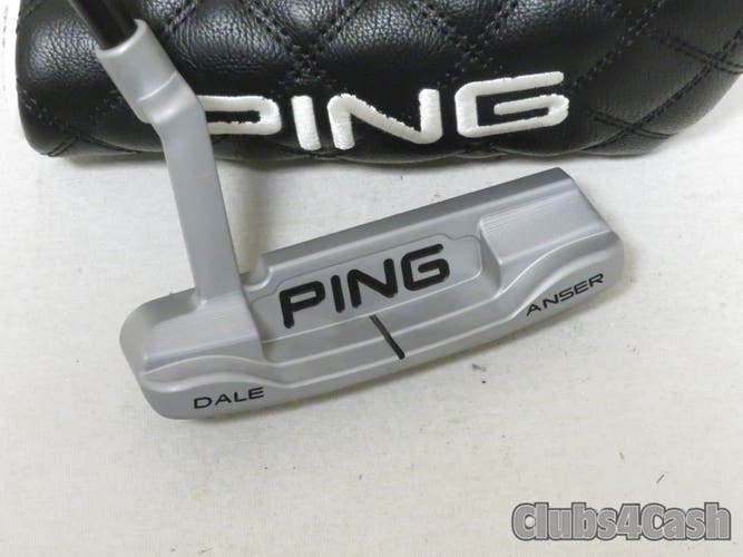 PING Vault 2.0 Dale Anser Putter Black Dot Platinum Steel 35" +Cover Near MINT