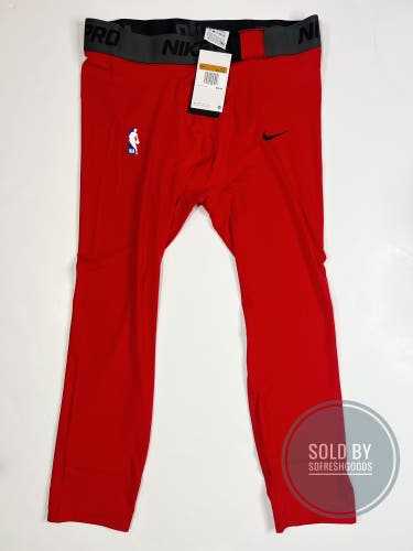 Nike Pro NBA Compression Tights 3/4 Pants Red Size 2XL-T