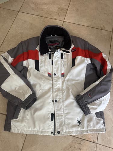 Spyder Men’s XL 54 Insulated Ski Jacket White Red Gray Thinsulate