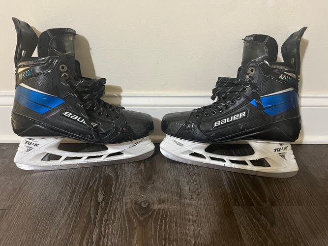 Black/Navy 2020 Bauer Supreme Ultrasonic Hockey Skates Extra Wide Width 11 (Used)
