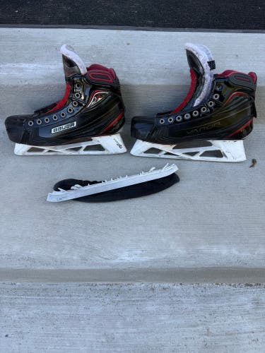 2017 Bauer Vapor 1X Pro Hockey Goalie Skates Regular Width 9.5 (Used)
