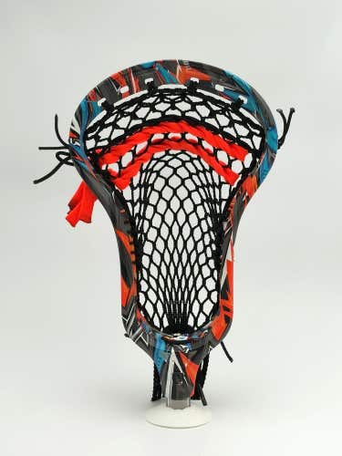 Nosch Pockets × 5LAX RC1 INK Ember — StringKing 5X Black & Orange Pocket, Strung (OO-0067)