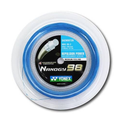 Yonex Nanogy 98 200m Badminton Racquet String (Blue)
