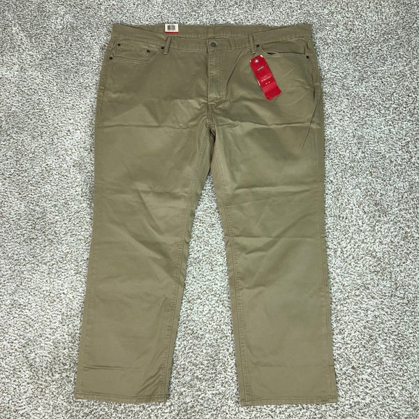 Levis Pants Men 48x32 Tan 541 Athletic Fit Stretch Khaki Chino Tapered Work