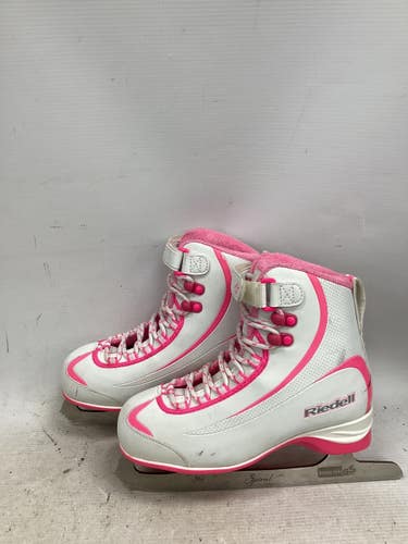 Used Riedell SPIRAL Girls Softboot Skate White Junior 03 11851-S000052534