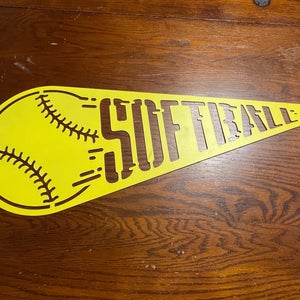 SOFTBALL metal decor