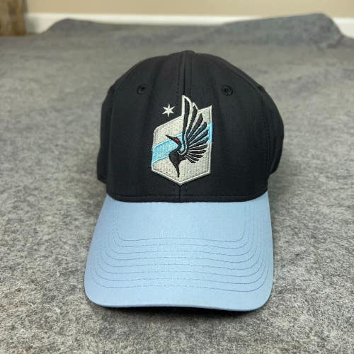 Minnesota United Mens Hat Black Blue Flex One Size Soccer MLS Sports Casual Logo