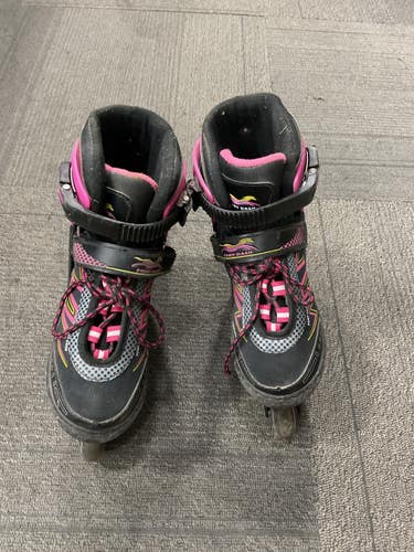 Used PONY DASH ROLLERBLADES Junior Rec Fitness Skates Black Junior 03.5 11614-S000244360