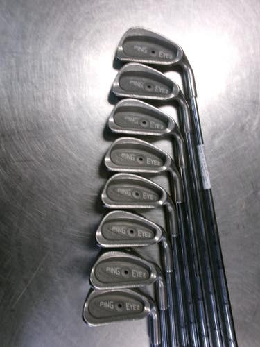 Used Ping EYE 2 BLACK DOT Mens Iron Set RH 3I-PW 11868-S000072066