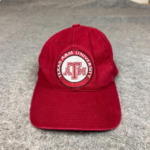 Texas A and M Aggies Mens Hat Cap Strapback Red White Logo Sports College Dad