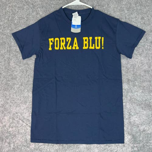 Michigan Wolverines Mens T Shirt Small Navy Gold NCAA Athletics Sports NWT