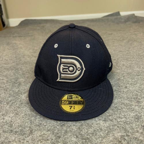 Durham Bulls Men Hat Cap 7 3/4 Navy New Era Fitted MLB Baseball 20th 59 Fifty