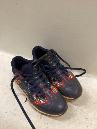 Used Under Armour RED/WHITE/BLUE BB/SB Cleats White/Red/Navy Junior 04.5 11725-S000507751