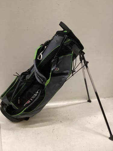 Used US Kids GREEN Jr Stand Bag Dark Grey And Green 11725-S000508246