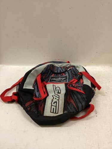 Used Rawlings SAVAGE BACKPACK BB/SB Player Backpack Grey And Red 11725-S000507239