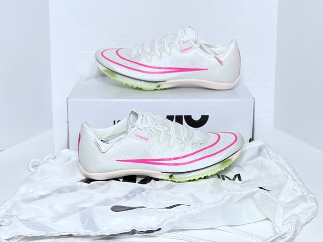 White Men's Size M 9.0 (W 10.0) Nike Air Zoom Maxfly Shoes (New) track & field Spikes DH5359-100