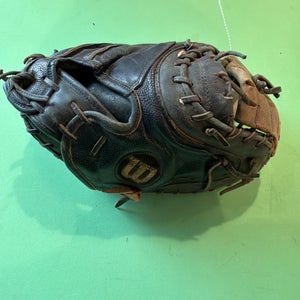Used Wilson A2000 Right Hand Throw Catcher's Baseball Glove 33"
