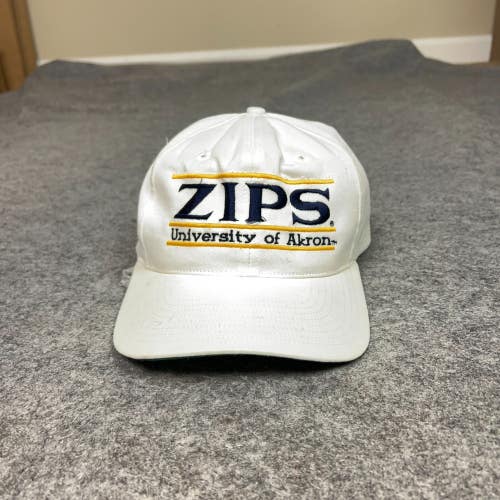 Vintage Akron Zips Mens Hat Snapback White Bar The Game Cap College Football ^