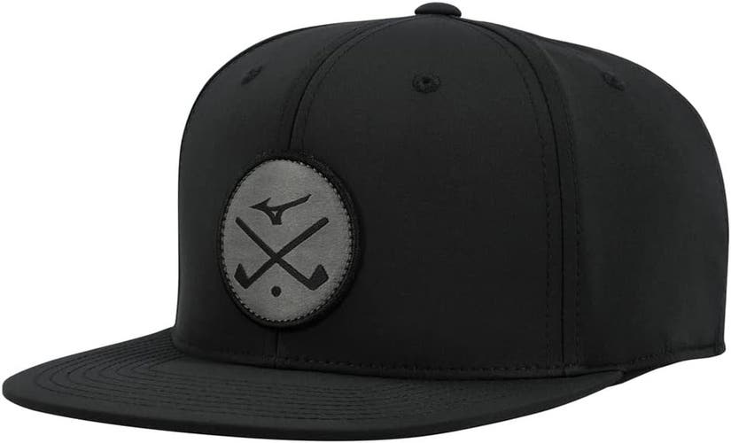 NEW Mizuno Crossed Clubs Black Adjustable Snapback Golf Hat/Cap