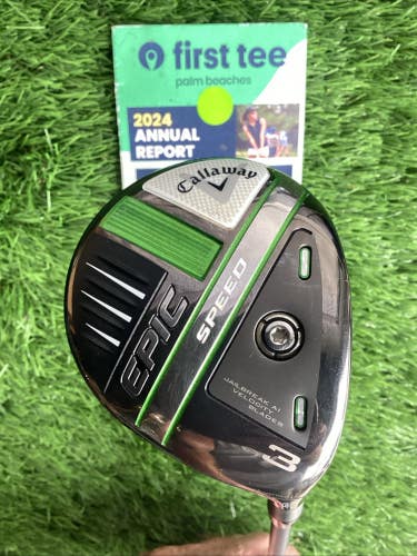 Callaway Epic Speed Fairway 3 Wood 15* With HZRDUS Smoke 6.0 Stiff Graphite Shaf