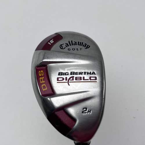 Callaway Big Bertha Diablo 2 Hybrid 18* Diablo 60g Stiff Graphite Mens RH