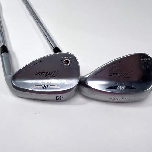 Titleist Vokey Spin Milled SM4 Chrome Wedge Set 52* 8 | 56* 11 Wedge RH